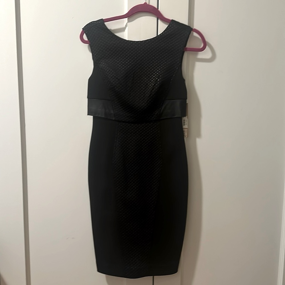 Mixed Media textured bodycon LBD